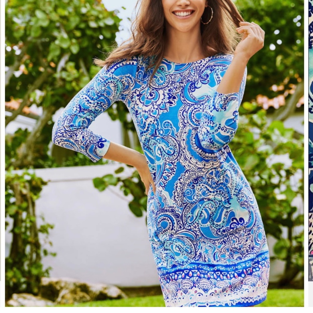 Lilly Pulitzer Ophelia Octopus Coastal Blue Dress